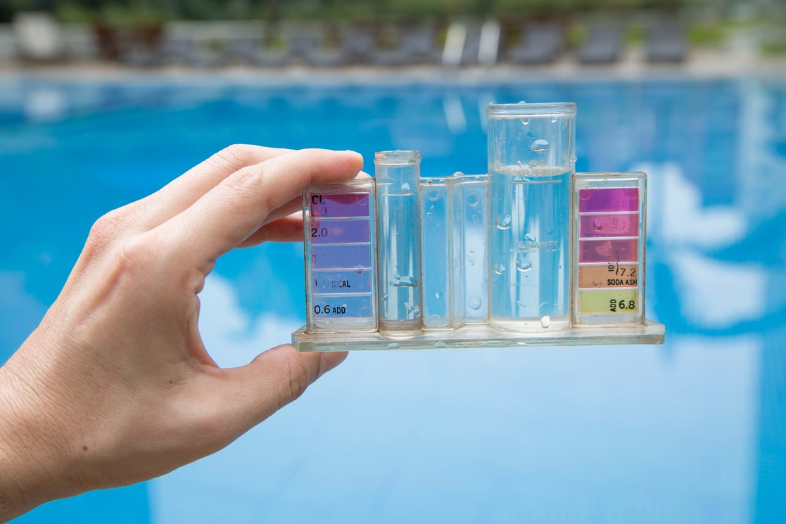 Measurement of pH and chlorine in swimming pools